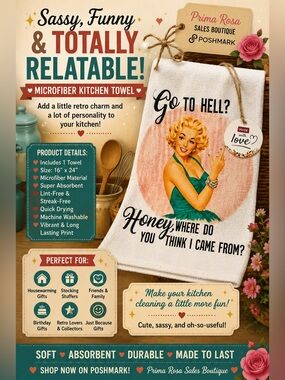 Humor customized microfiber kitchen towel